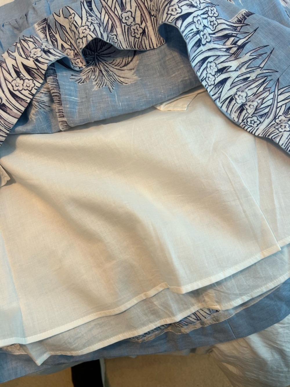 J. Crew Light Blue Linen Tropical Print Skirt - Picture 9 of 9
